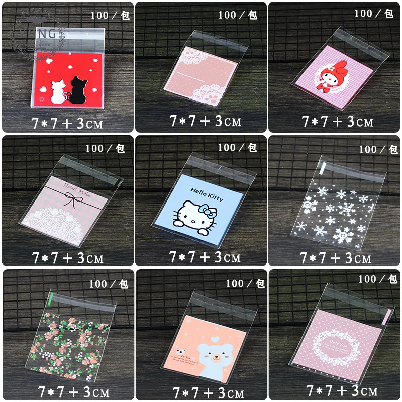 100 шт. самоклеящиеся пакеты для печенья 16 видов|Подарочные сумки и упаковка| |