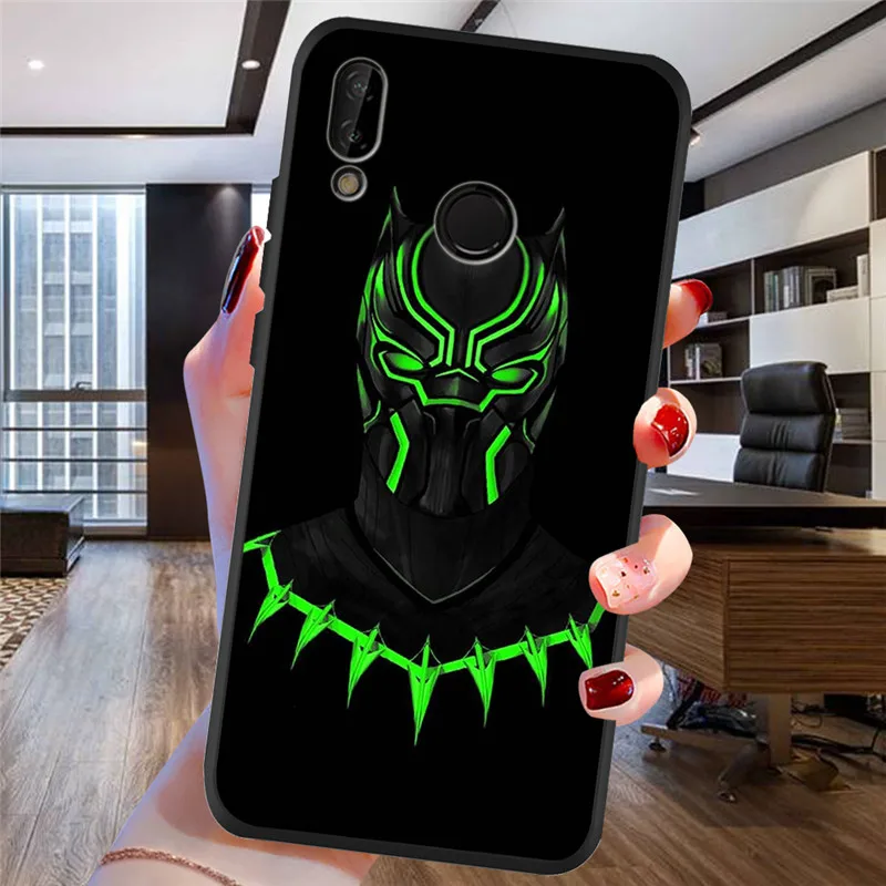 Черный пантера Marvel для huawei P8 P10 P20 P30 Коврики 10 20 Honor 8 8X 8C 9 V20 20i 10 Lite Plus Pro Чехол Coque Samsung чехол-футляр
