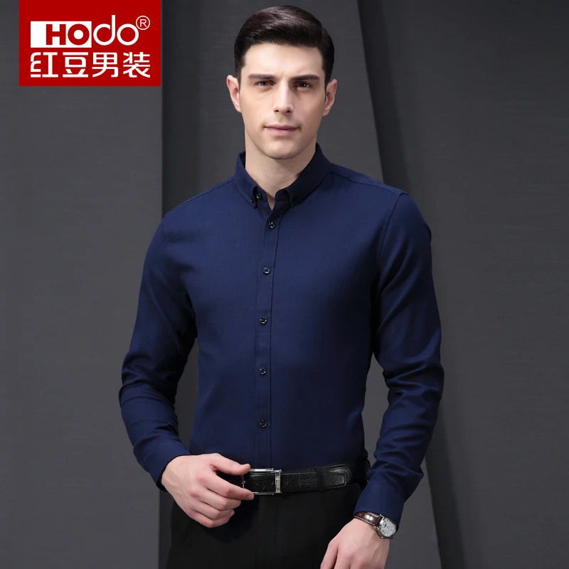 Hodo рубашки отложной воротник одноцветное Цвет регулярные Для мужчин s