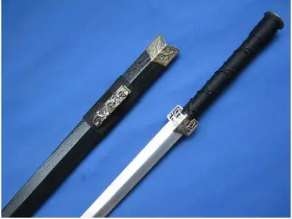 black Han Longquan Катана Меч Espada казачий меч в твердом переплете длинный меч не открытый край Afiladas Japonesas украшение дома Сувенирный меч - Цвет: black