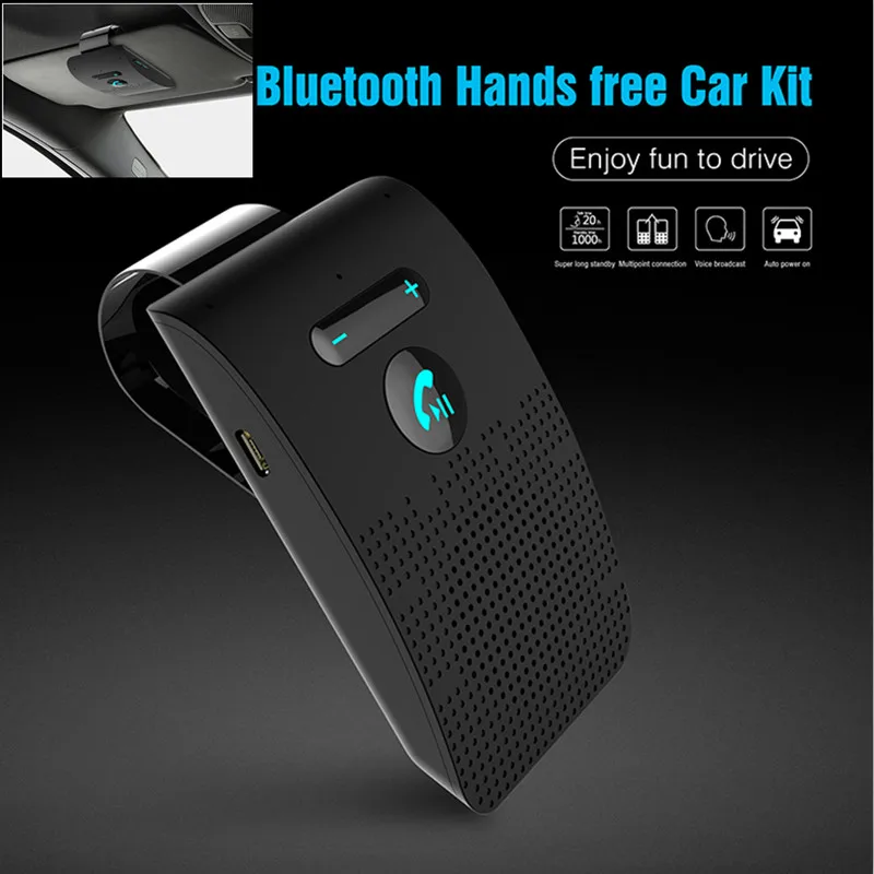 Автомобильный громкоговоритель Bluetooth, автомобильный солнцезащитный козырек, многоточечный динамик, телефон, автомобильная аудиосистема, устройства, Поддержка Siri Contro