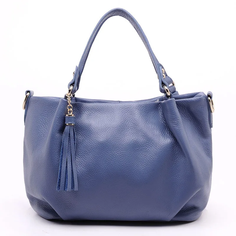 Light Blue Женские сумки с кисточками хорошего качества из натуральной кожи, женские сумки-мессенджеры, модные женские сумки на плечо, дамская сумочка MQ20 - Цвет: Light Blue