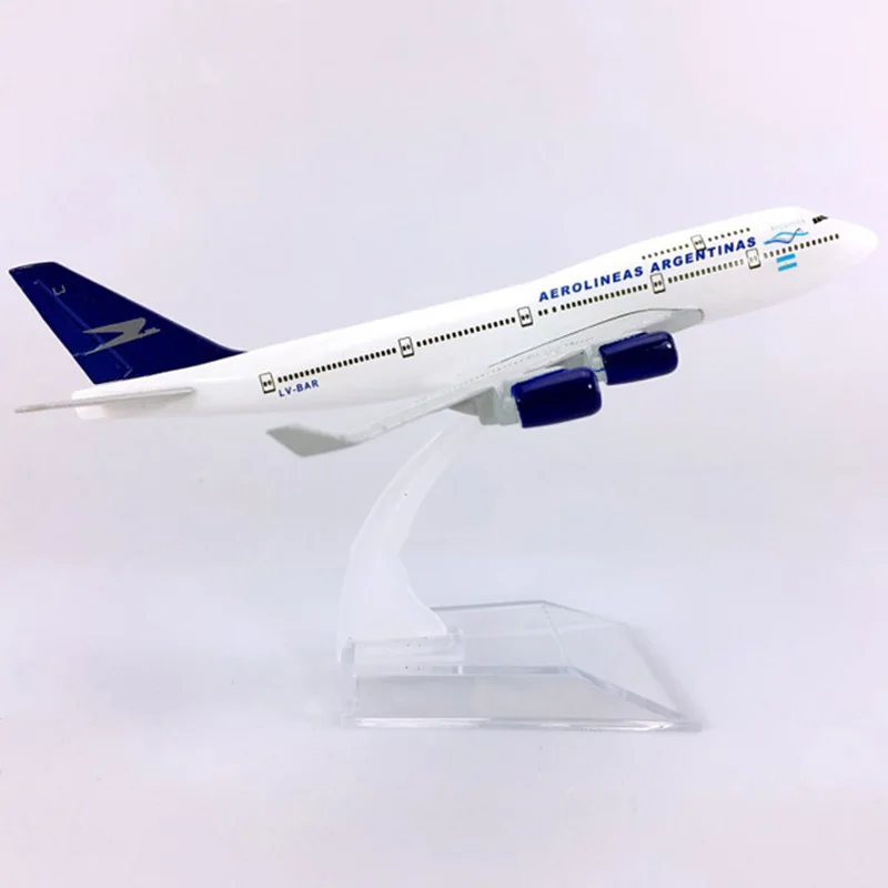 16 см 1:400 Boeing B747-400 модель Argentine Airlines с базой Airbus металлический сплав самолет коллекция дисплей или подарок для детей