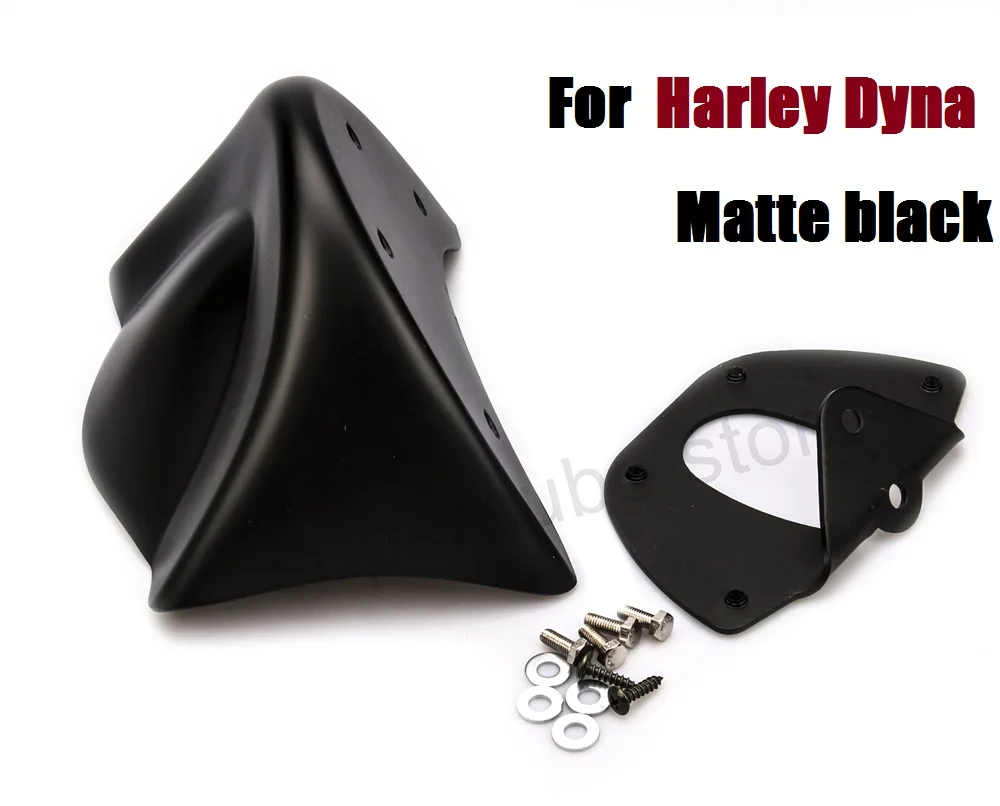 Матовый черный Передний спойлер для подбородка harley dyna комплект обтекателей Dyna