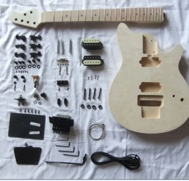 MM1-F 2 двухкатушные звукосниматели незавершенные DIY электрогитара 22 Лады#13