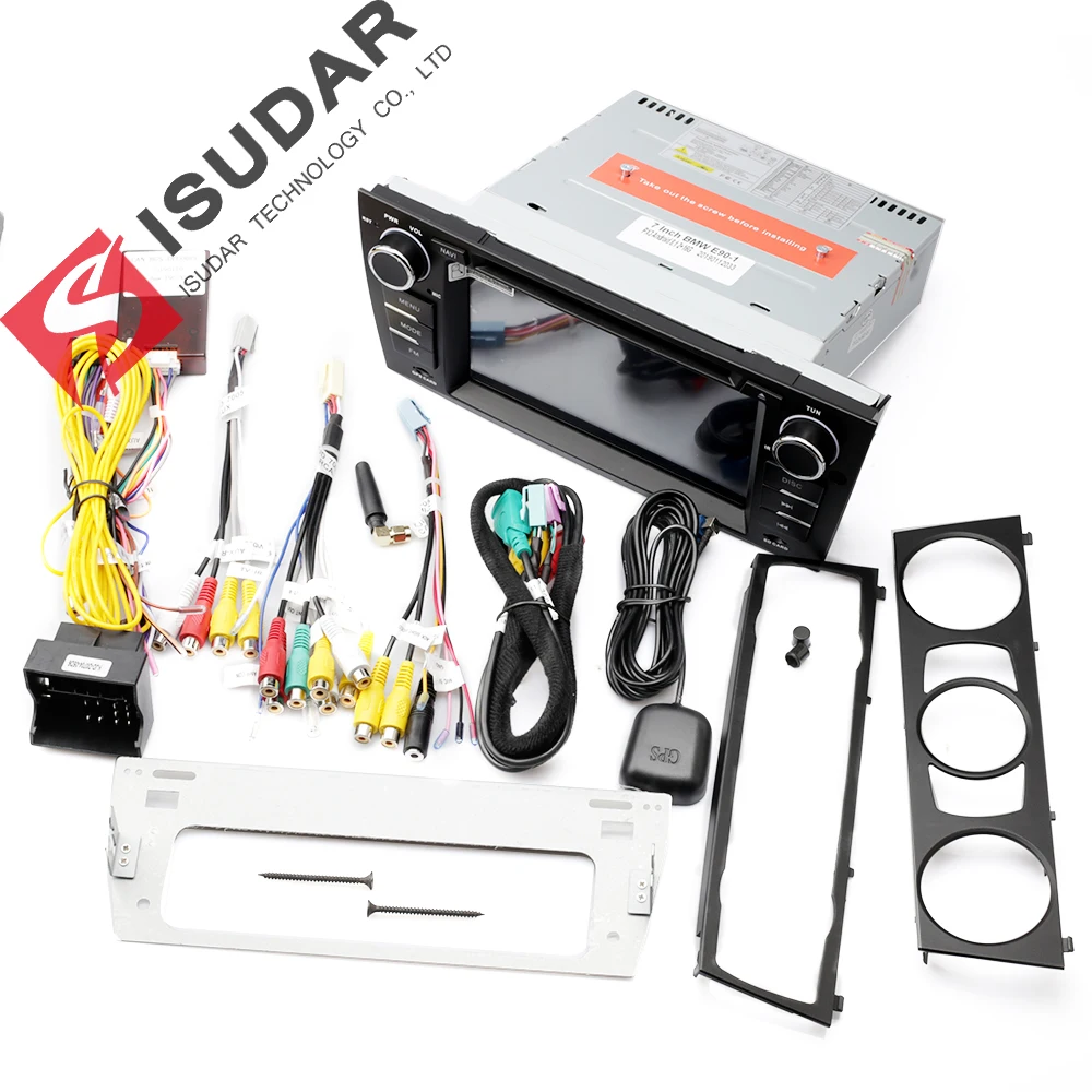 Isudar 1 Din Автомобильный мультимедийный плеер gps Android 9 для BMW/320/328/3 серии E90/E91/E92/E93 dvd
