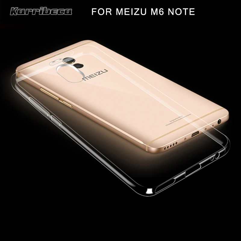 Прозрачный ультра тонкий Тонкий силиконовый чехол на Meizu M6 Note чехлы прозрачная