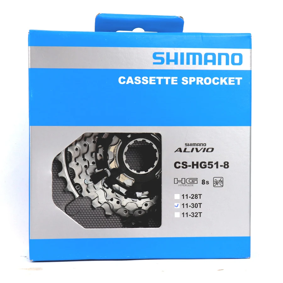 SHIMANO ALIVIO CS-HG51-8 кассета Звездочка 8 S оригинальная коробка для горного велосипеда 8 скоростей 11-30 т маховик для велосипеда