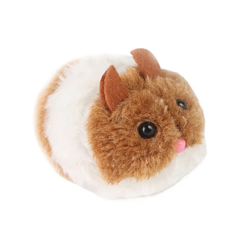 Бургундия Игрушка для кошек, искусственная забавная маленькая Толстая мышка, тянет за хвост, кольцо, вибрирует, бегать вперед, шок, встряхивание, интерактивные товары для домашних животных - Цвет: Бургундия