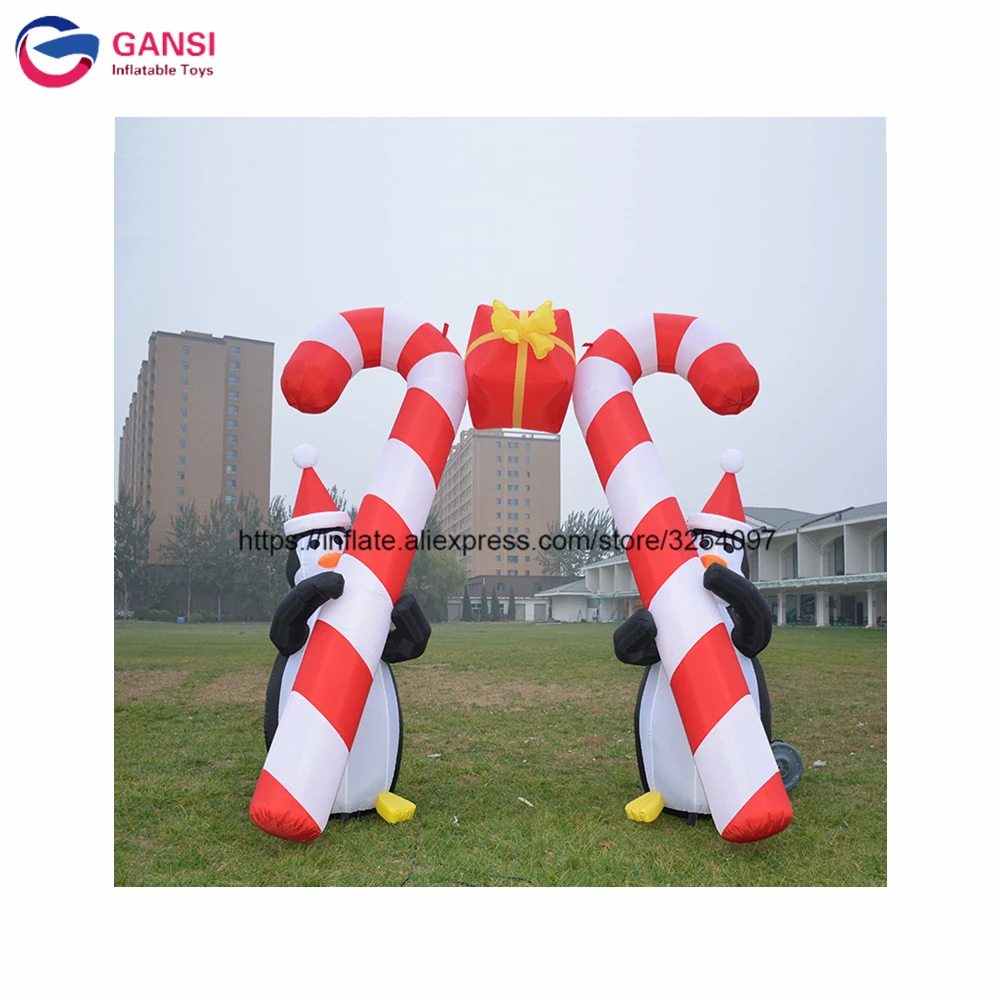 Ввода двери 10ft надувные рождественские конфеты тростникового Арка украшения для