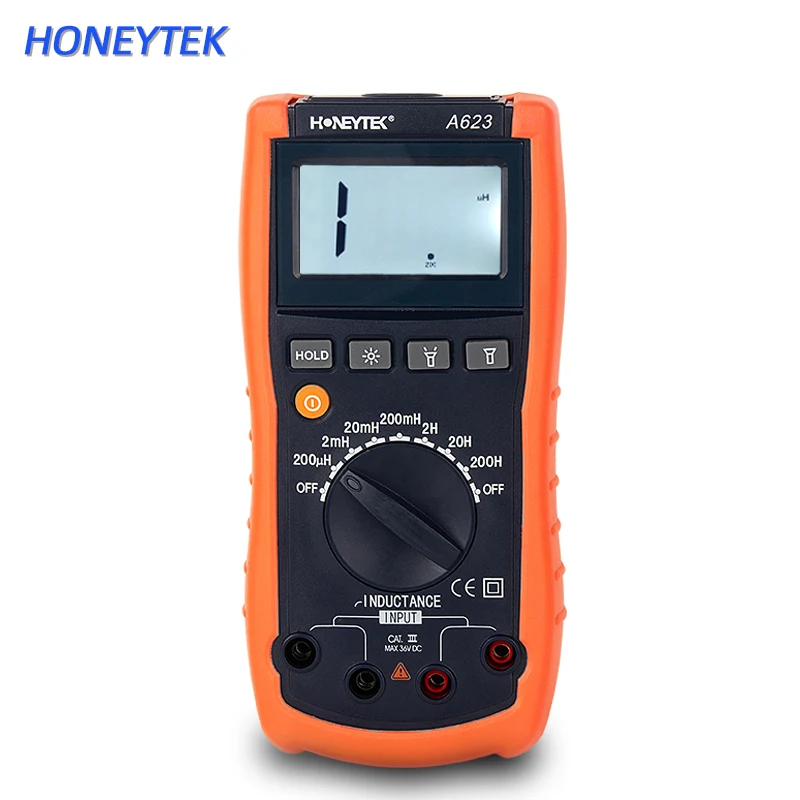 Honeytek Inductance meter multimeter with test leads Digital Display Auto Analog Multimeter Professional LCD Backlight A623