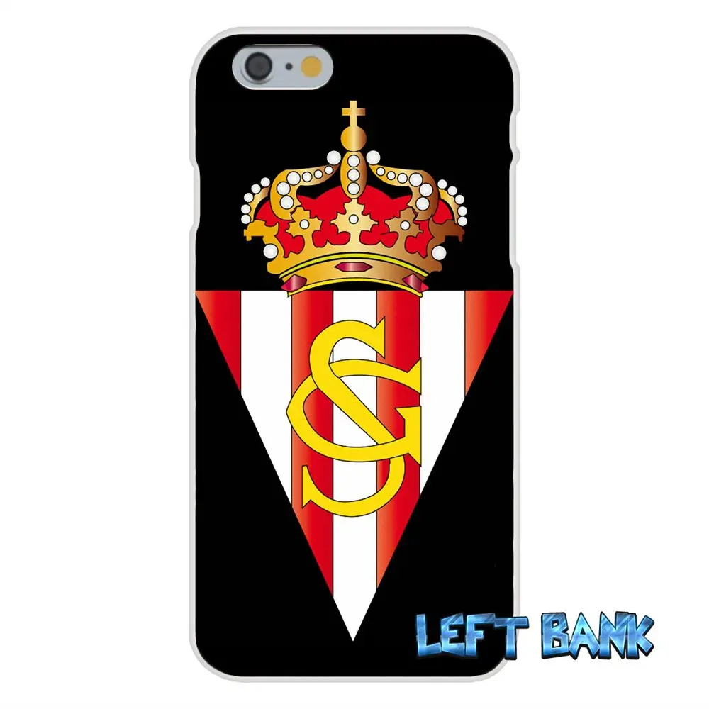 Для Samsung Galaxy Note 3 4 5 S4 S5 MINI S6 S7 edge sporting gijon logo Мягкий Силиконовый ТПУ прозрачный чехол