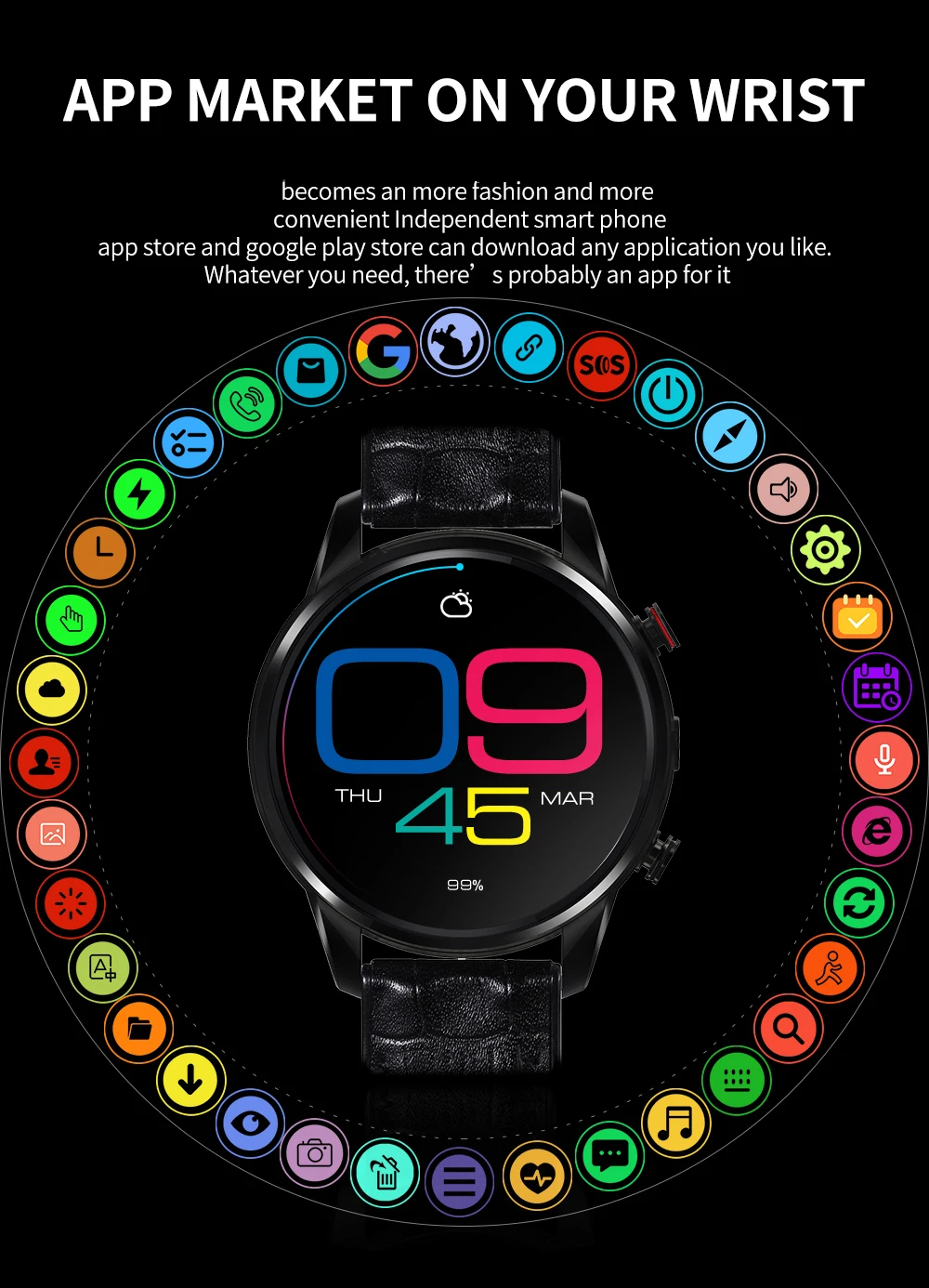 Новейшие умные часы 4G Reloj Inteligent Android 7,1 Смарт-часы MTK6739 1,39 дюймов Дисплей PK Allcall W2 zeblaze Thor 4 pro