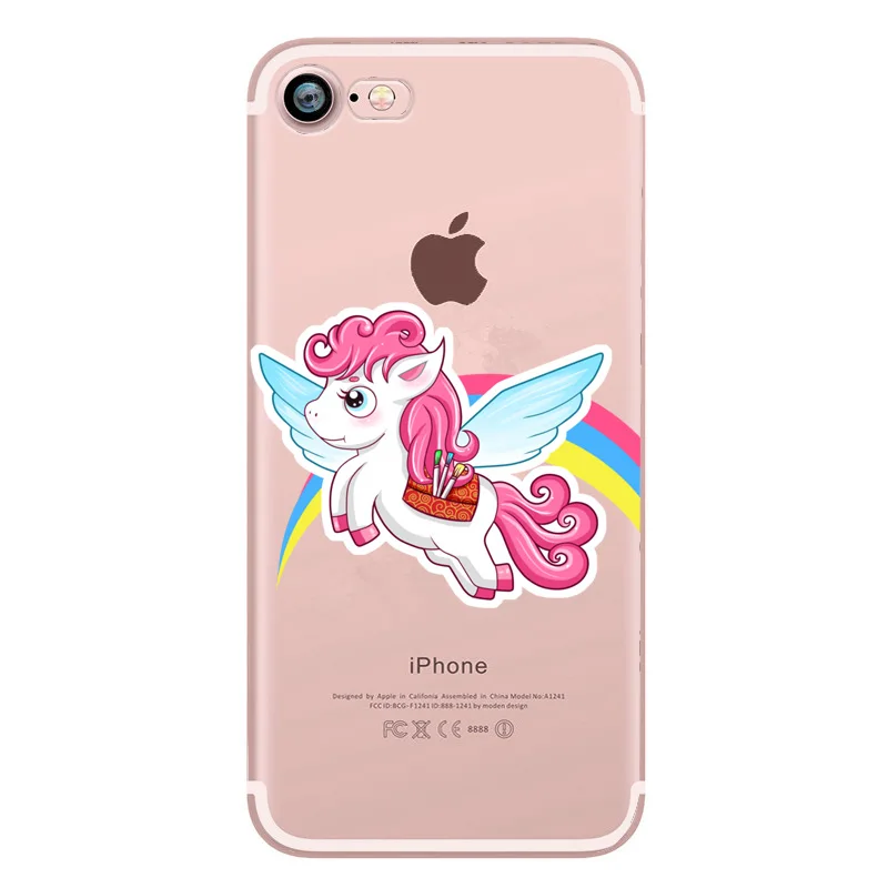 Мягкий чехол для iphone 7 8 plus X с милым рисунком динозавр T-rex панда маленькая Полли 5 5s