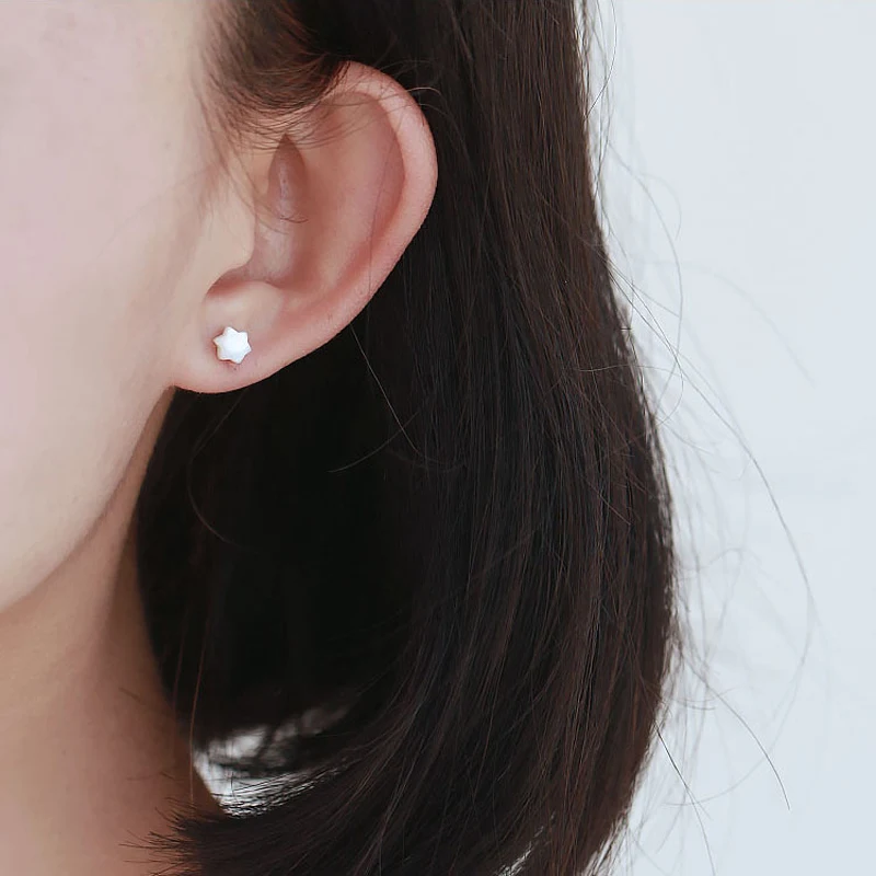 Женские серьги гвоздики в виде ракушек S925|stud earrings|mini stud earringspure silver |