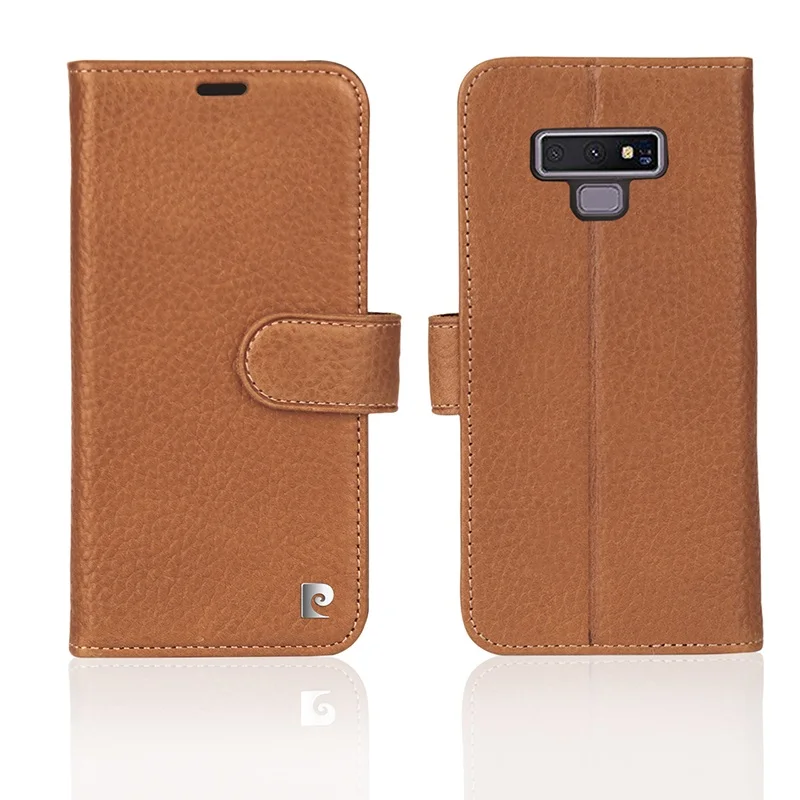 Brown 'Scarecrow' Чехол-книжка из натуральной кожи для samsung Galaxy S9 Роскошный чехол-бумажник с карманами для карт Чехлы для samsung Galaxy S9 - Цвет: Brown