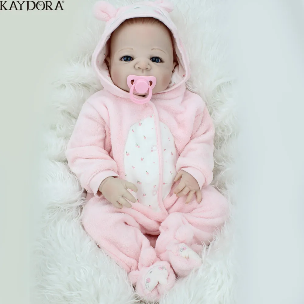KAYDORA новорожденный полный корпус силиконовая кукла Bebe Reborn 22 дюймов виниловые реалистичные коллекционные куклы Bebe Reborn Рождественский подарок
