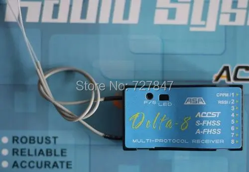 Оригинальный FrSky Delta-8 2 4G ACCST FHSS/A FHSS 8CH приемник совместим с Hitec | Игрушки и хобби
