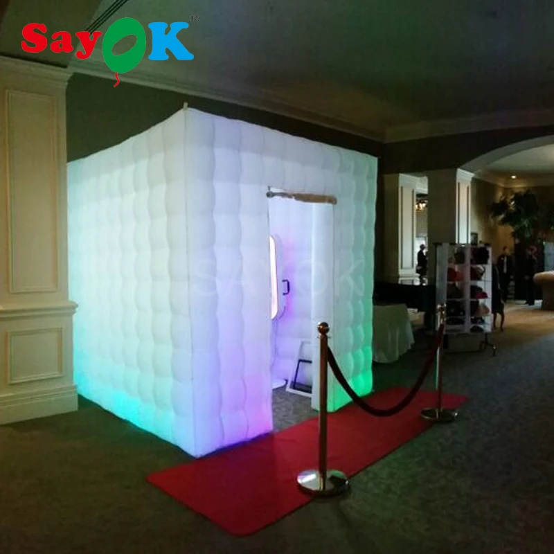 Портативная фотобудка Sayok надувная 17 цветов светодиодное освещение для