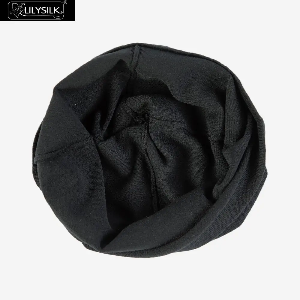 LilySilk Кепка из 100% шелка трикотажная облегающая шапочка дышащая тонкая женская и