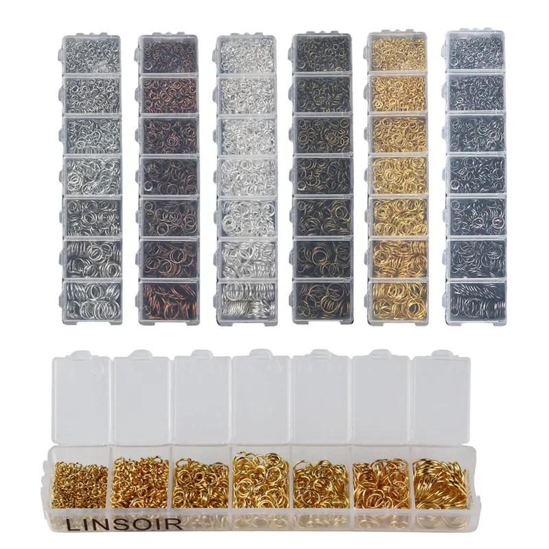 1450 шт. Серебряные Золотые Бронзовые звеньевые петли Открытые разрезные