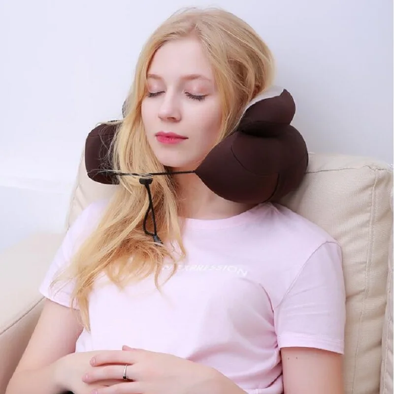 

UBRUSH comfoft travel pillow neck cushion portable ergonomic airplane office plane neck head rest nap Sleep Massage pillows