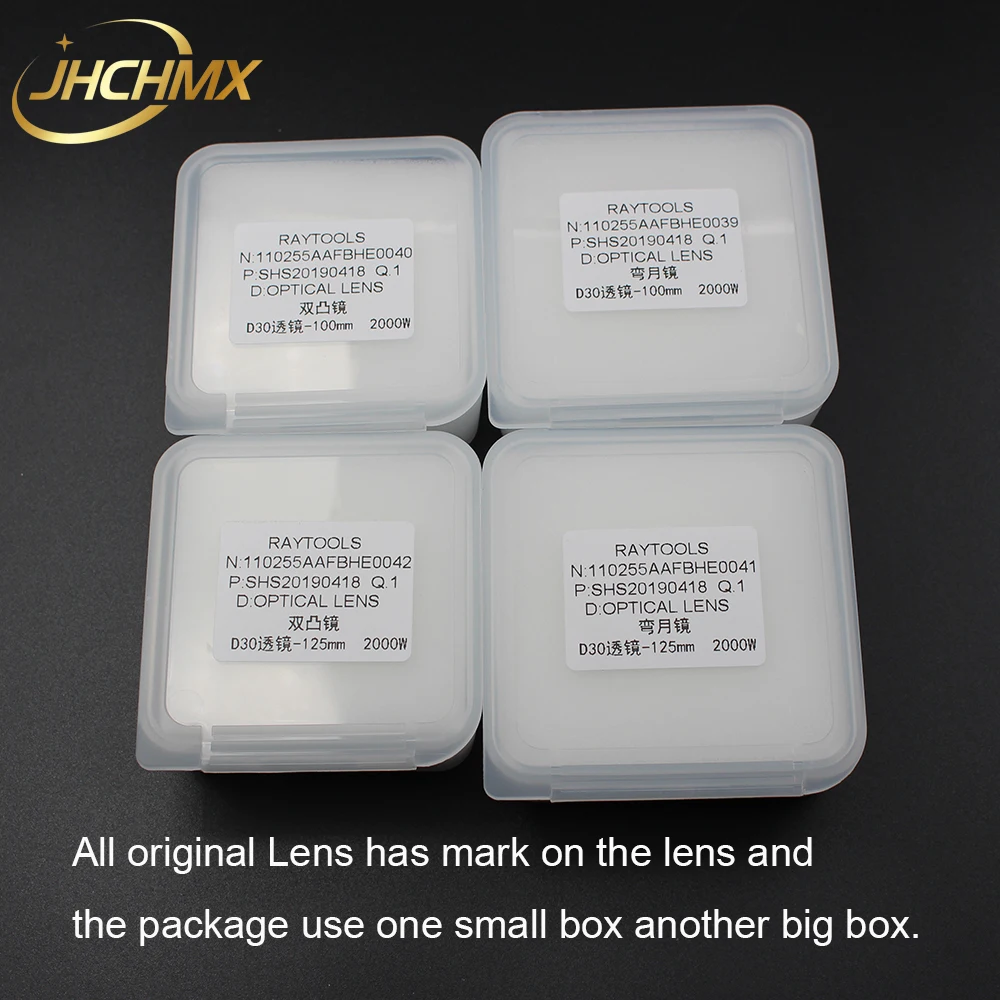 JHCHMX Raytools оригинальная фокусная линза/коллиматорная линза Dia.30 FL.100/125 мм для Raytools BT240 волоконная лазерная головка Bodor лазерная машина