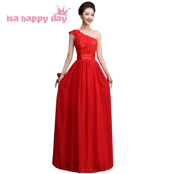 Robe soiree Красное длинное платье подружки невесты в греческом стиле с кружевной