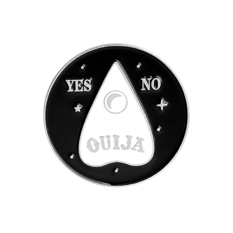 Love You To Pin Ouija ведьма магический шар руки Кость Броши с розами для друзей мастера