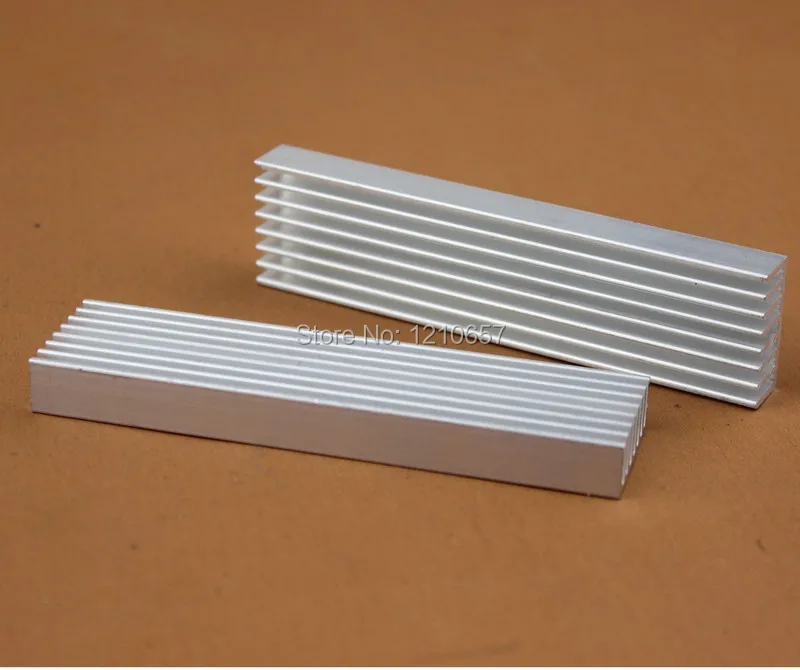 20 шт. в партии 100x25x10 мм Серебристые алюминиевые радиаторы IC Chip Cooler Cooling Heatsink |