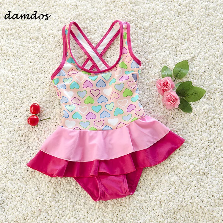 Купальник-бикини для маленьких девочек детский цельнокроеный купальник пляжное