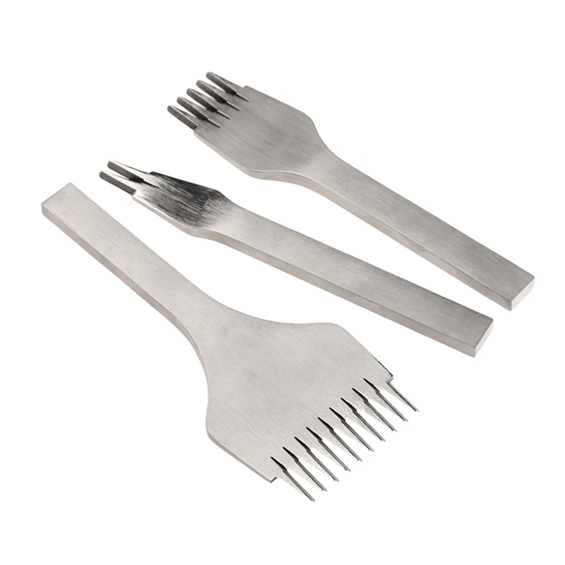 3 38 мм нержавеющая сталь плоский долото Кожа ремесло Инструменты дырокол Набор DIY