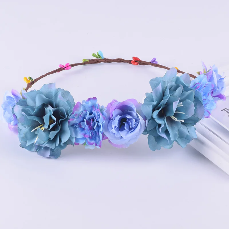 CXADDITIONS Роза Гвоздика Пион цветок Корона Люкс повязка на голову с цветочным узором
