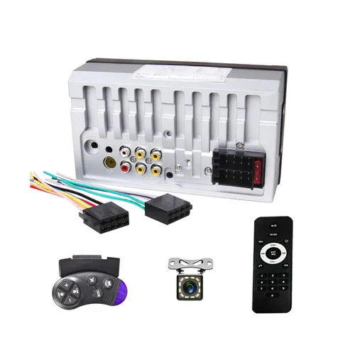 With 12LED camera Hikity 2 din автомагнитола 2din Авторадио HD сенсорный экран Авто аудио стерео MP5 Bluetooth USB TF FM камера рулевое колесо 7652D - Цвет: With 12LED camera