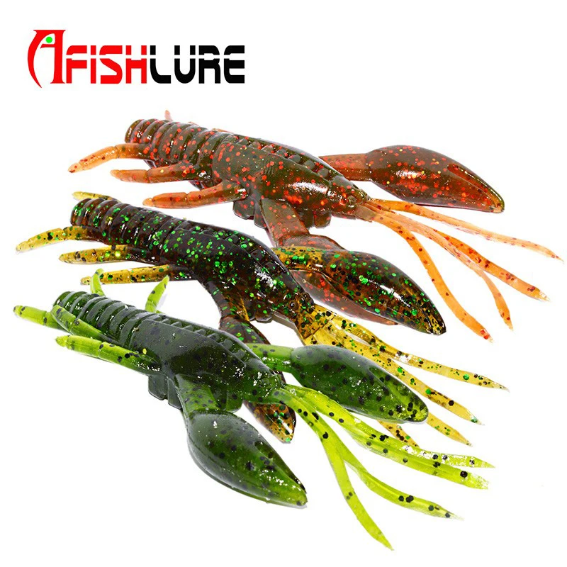Afishlure 4 шт./лот высокое качество мягкие креветки с большими когтями 60 мм 5 г