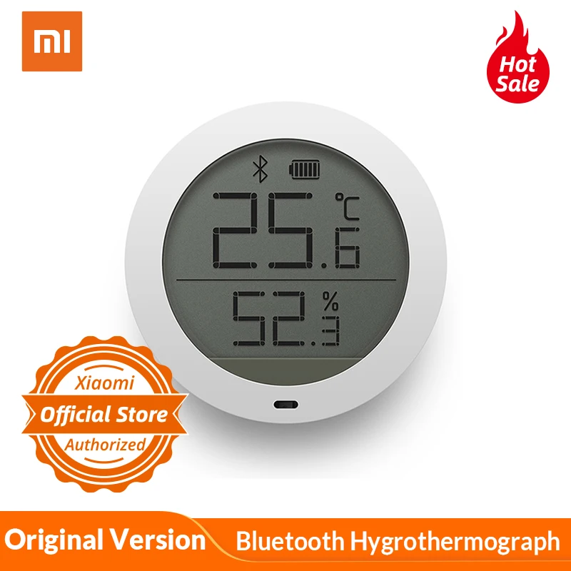 Xiaomi Mijia Bluetooth гигротермограф Высокочувствительный гигрометр термометр ЖК-экран магнитная наклейка низкое потребление
