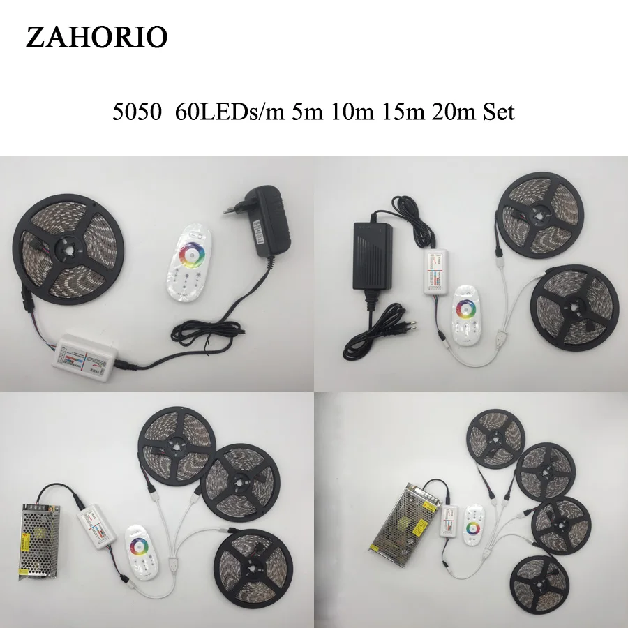 ZAHORIO SMD RGB Светодиодный светильник 5050 30 светодиодный s ленточный диод гибкий