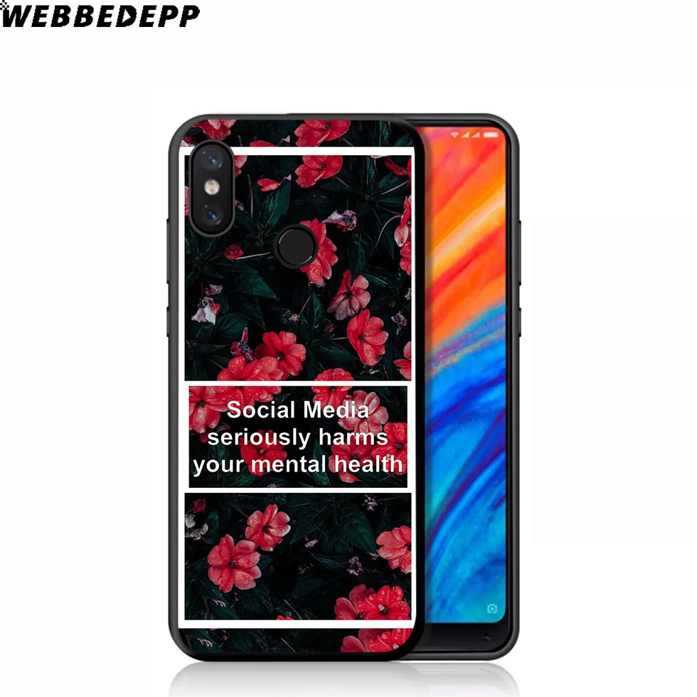 WEBBEDEPP социальные сети серьезно вредит мягкий чехол для Xiaomi Mi 9T 9 8 SE 6 A1 A2 A3 Lite MiA1 MiA2