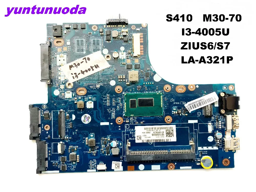 

Original for Lenovo S410 laptop motherboard S410 M30-70 I3-4005U ZIUS6 S7 LA-A321 Ptested good free shipping