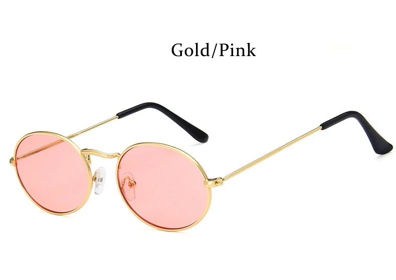 Gold Pink LEONLION, Новое поступление, женские солнцезащитные очки, Ретро стиль, металлические, Овальные, солнцезащитные очки, мужские, фирменный дизайн, солнцезащитные очки, винтажные, женские оттенки - Цвет линз: Gold Pink