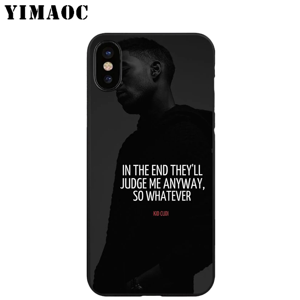 YIMAOC Кид кади Мягкий ТПУ Черный силиконовый чехол для iPhone X или 10 8 7 6 6S Plus 5 5S SE Xr Xs Max |