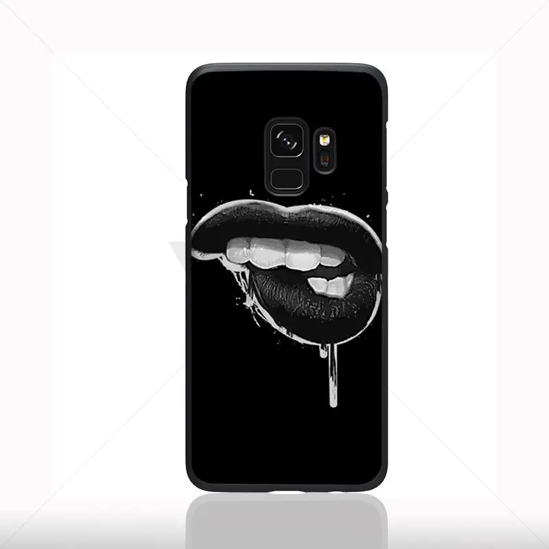 Yinuoda sexy red woman lip DIY Luxury High-end Protector phone Case For Samsung Galaxy note 8 note9 s7 S10plus s9 s8 plus funda | Мобильные