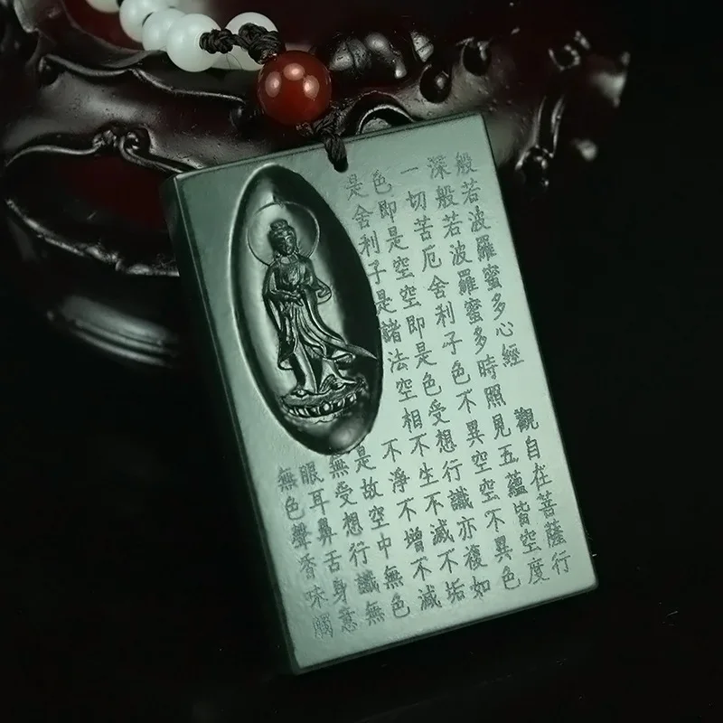 Подвеска Guanyin в китайском буддийском Писании ручной работы резная подвеска виде