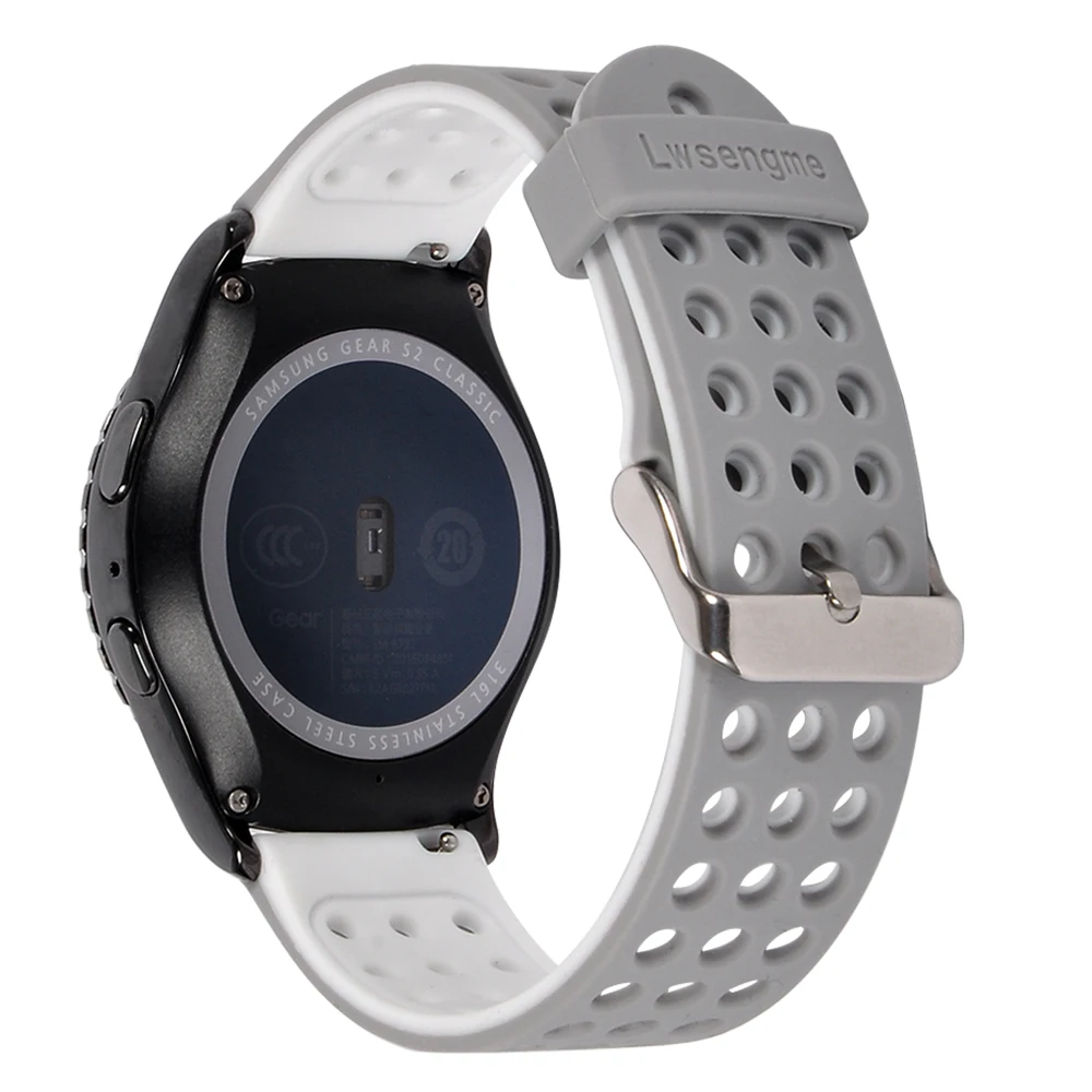 22 мм силиконовый ремешок для часов Moto 360 2 46 мм/Samsung Gear S3/W100 RW110 Urbane W150/для Huawei GT Honor