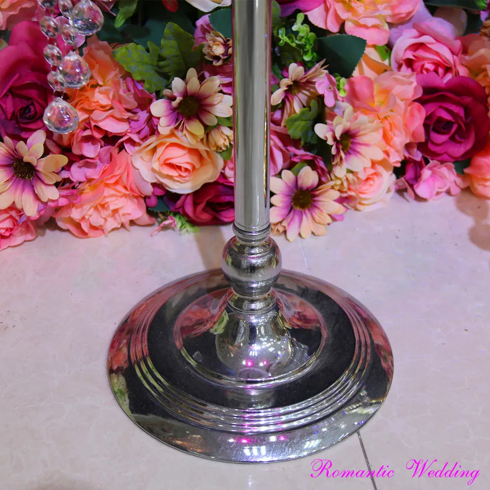 売却 10ピース/ロット臨時結婚式スパイラル形状ペンダントシルバー花スタンド金属リード道路結婚式のパーティーイベントの家庭の使用状況