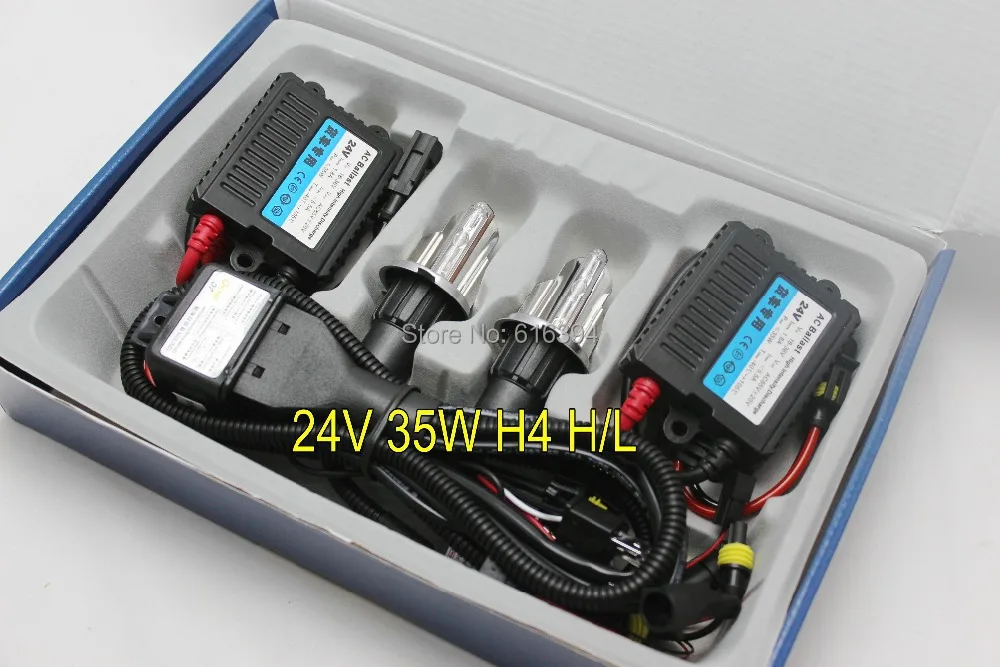 Бесплатная доставка 24 V 35 Вт H4H/L высокая низкая Bi xenon лампа для автомобильной фары