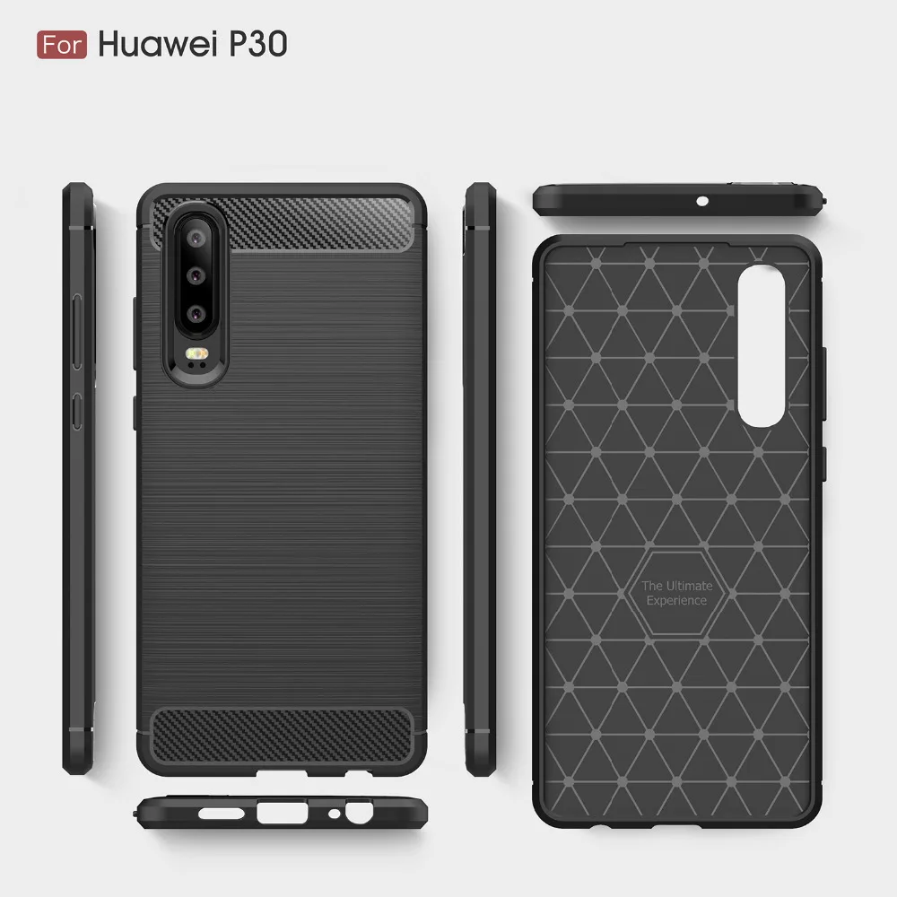 6 &quotсиликоновый чехол накладка из мягкого ТПУ углеволокна для huawei P30/P30 Pro крышка