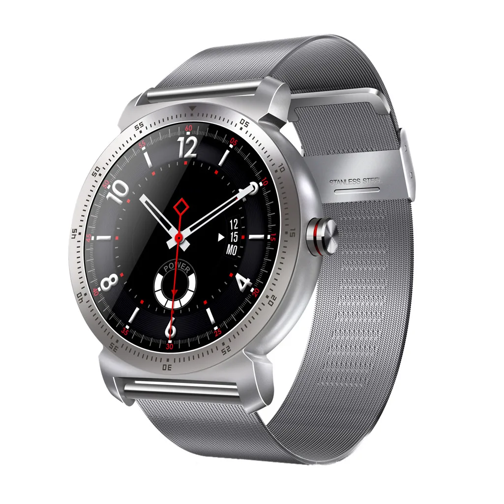 Silver EPULA K88H плюс спортивные Bluetooth умные часы IOS Android для женщин и мужчин дети монитор сердечного ритма часы ips круглый экран - Цвет: Silver
