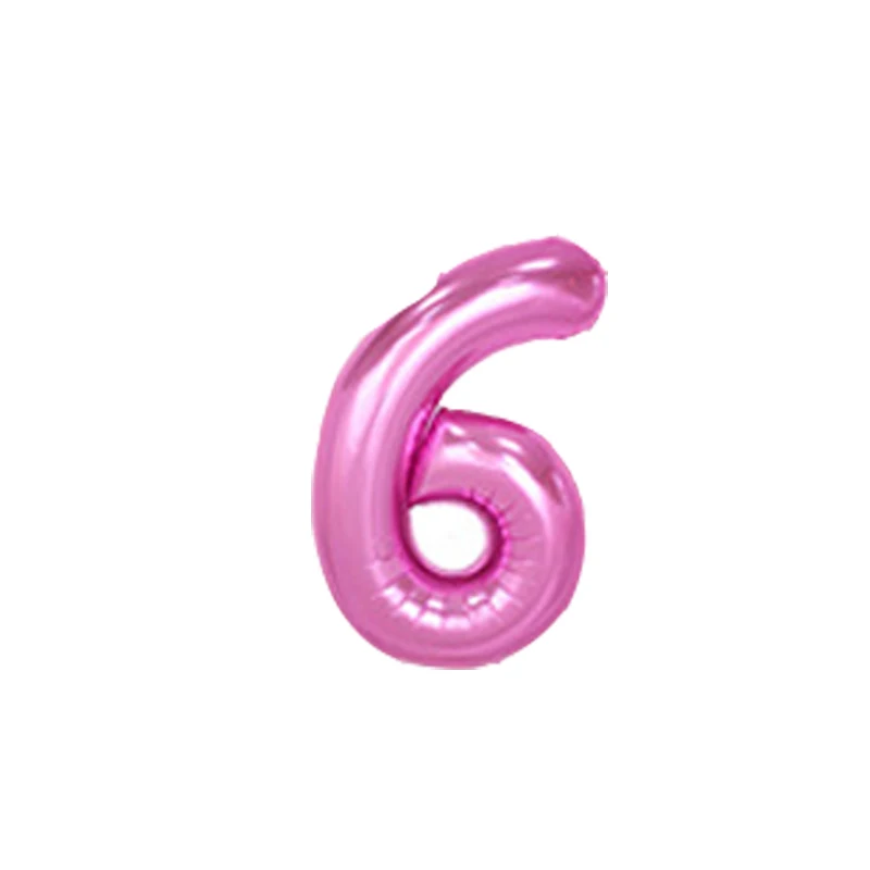 pink number 6 40 дюймов золотое серебряное число фольгированные шары большие цифры баллоны с гелием Надувное свадебное украшение день рождения - Цвет: pink number 6