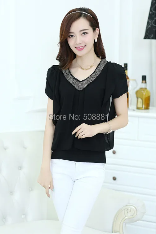 2016 формальные рубашки для женщин шифон блузка летняя женщина рабочая одежда